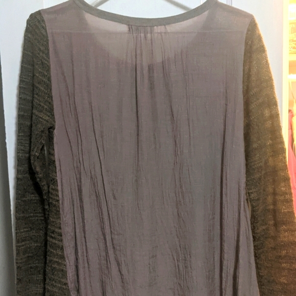 A'reve By Anthropologie Women's Casual Brown & Beige Pullover Tunic Sweater - Picture 3 of 8